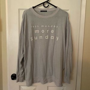 Wildfox less monday more Sunday baggy beach jumper